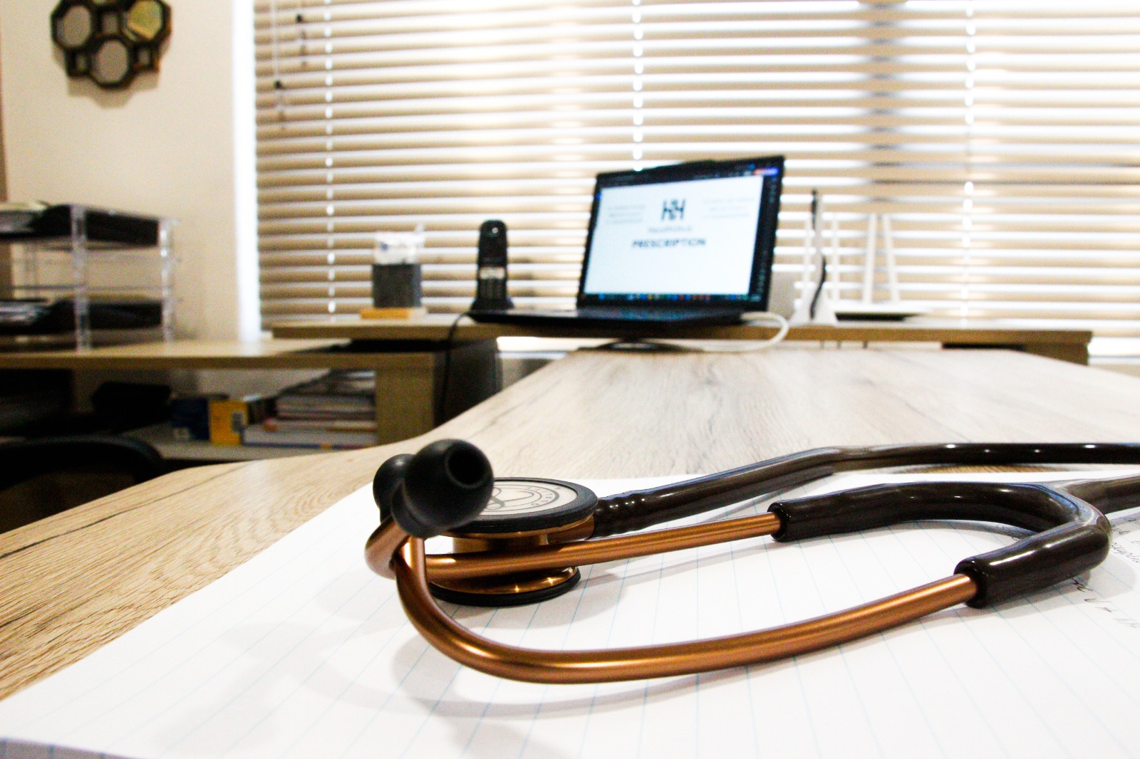 Health Hub consultation room with stethoscope