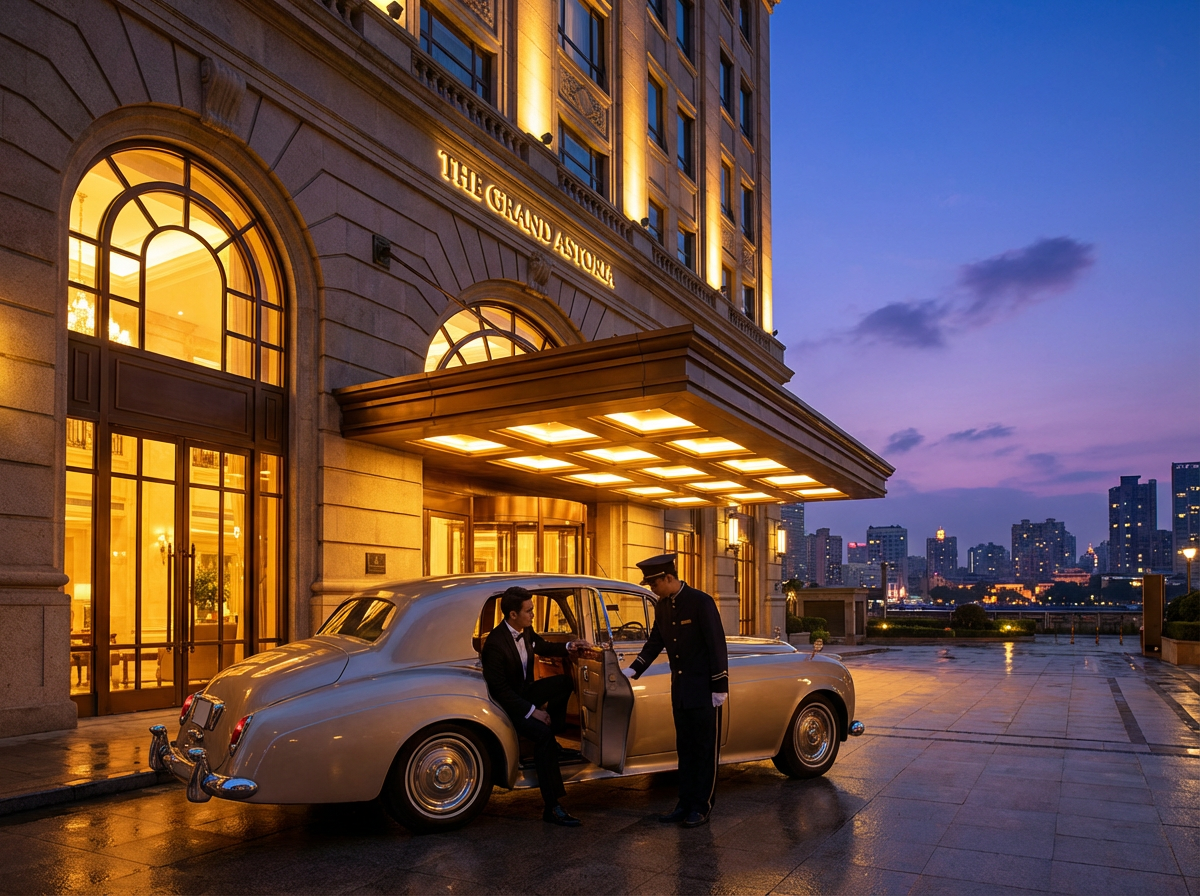 Luxury Hotel Entrance