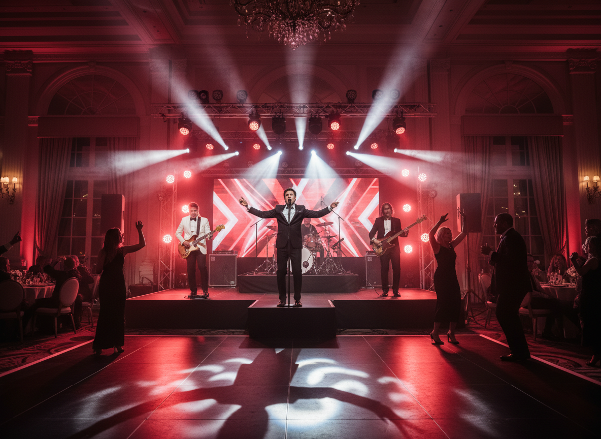 Live band performing at a premium event