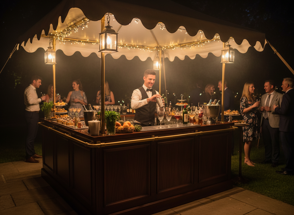 Professional mobile bar and catering at an event