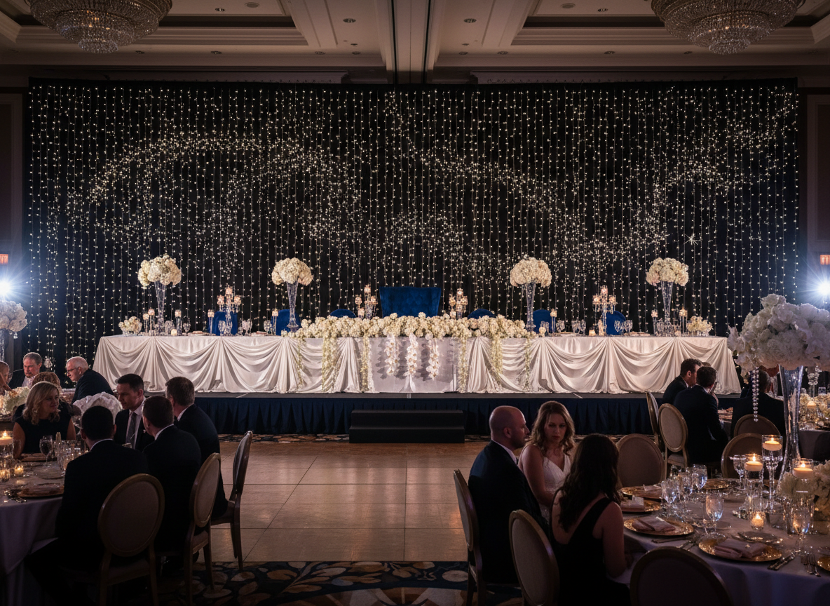 Starlit backdrop hire for events