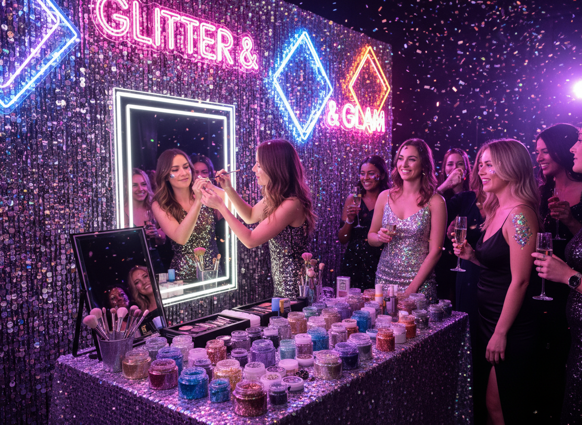 Glitter bar at a party event