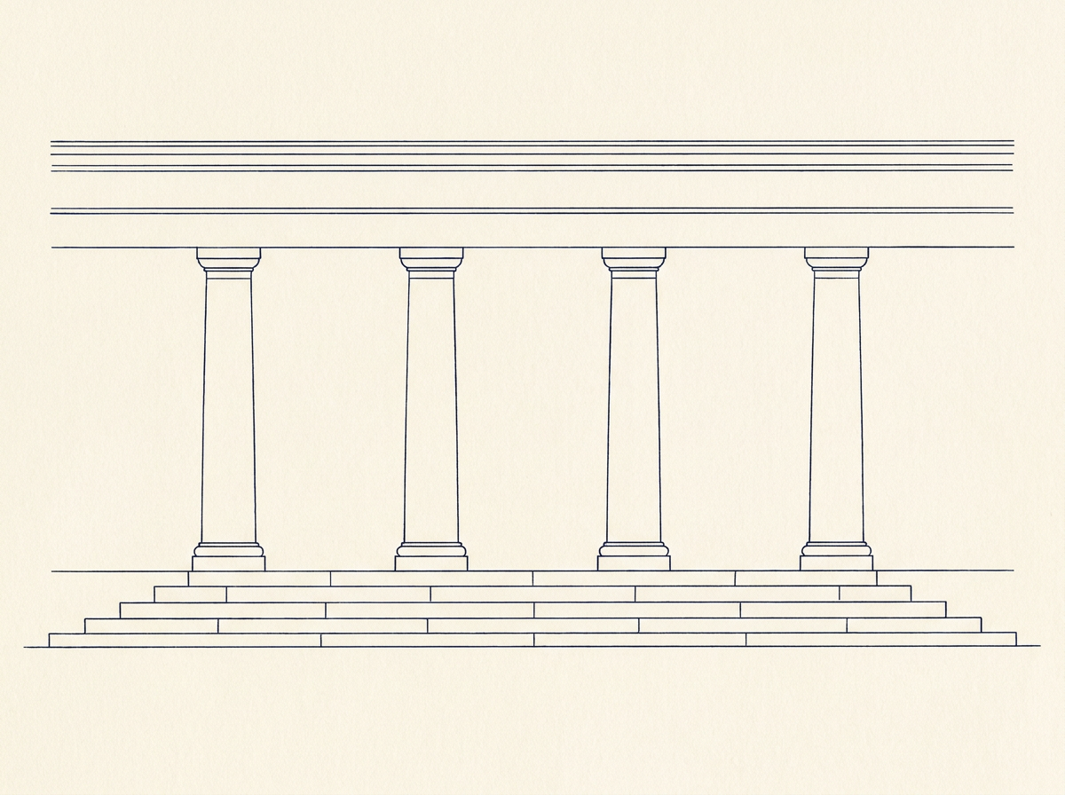 A classical Portico — the metaphor behind the Thrive Approach