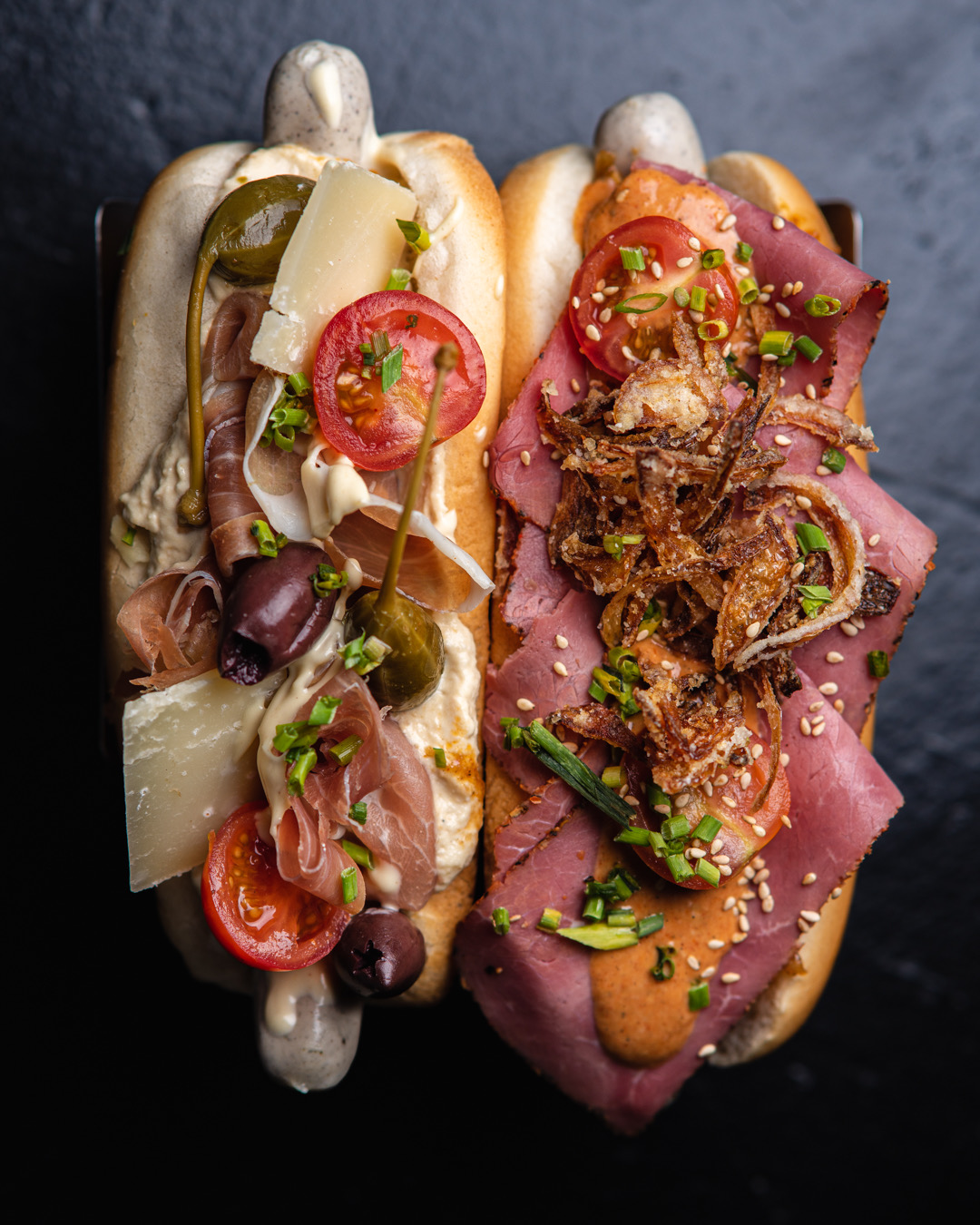 Kreative Hotdogs mit Toppings