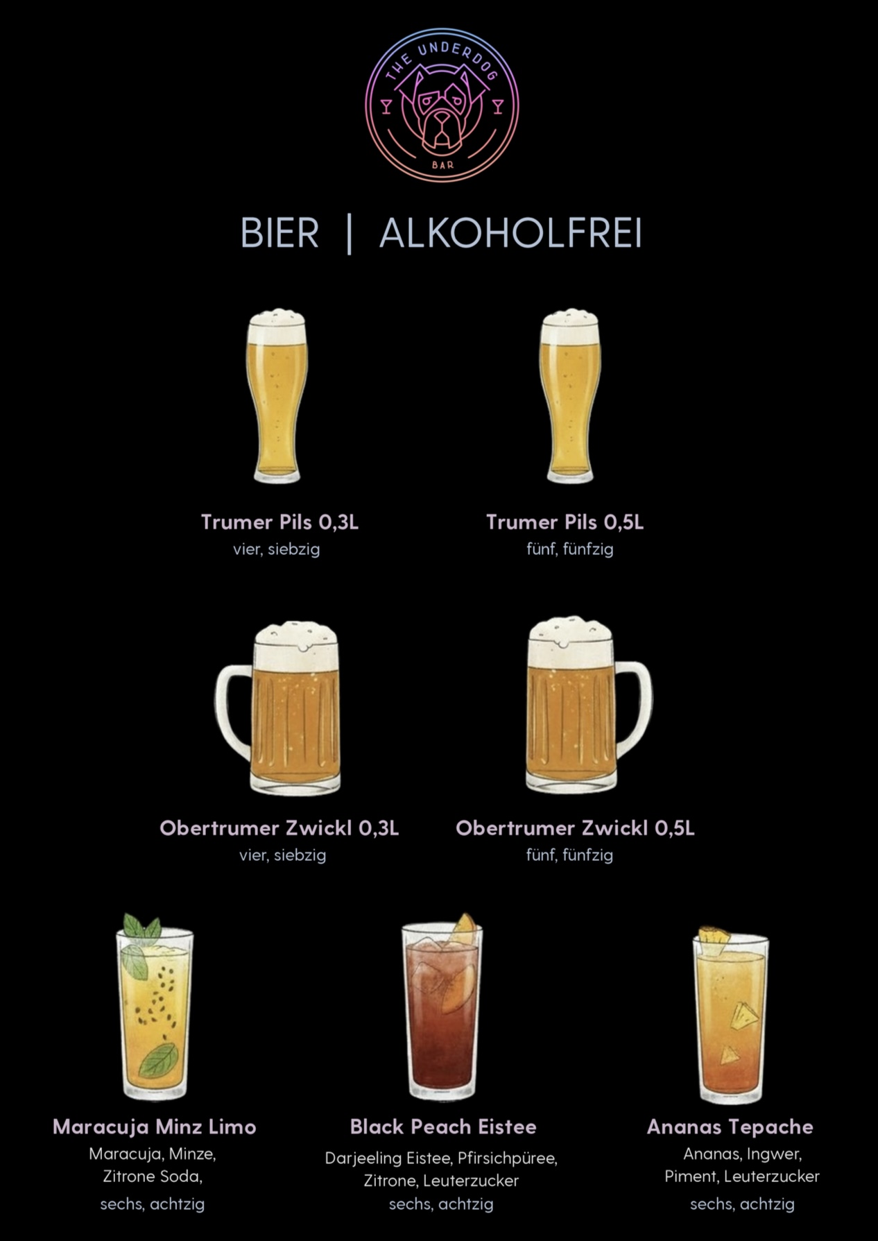 Bier & Alkoholfrei MenĂĽkarte
