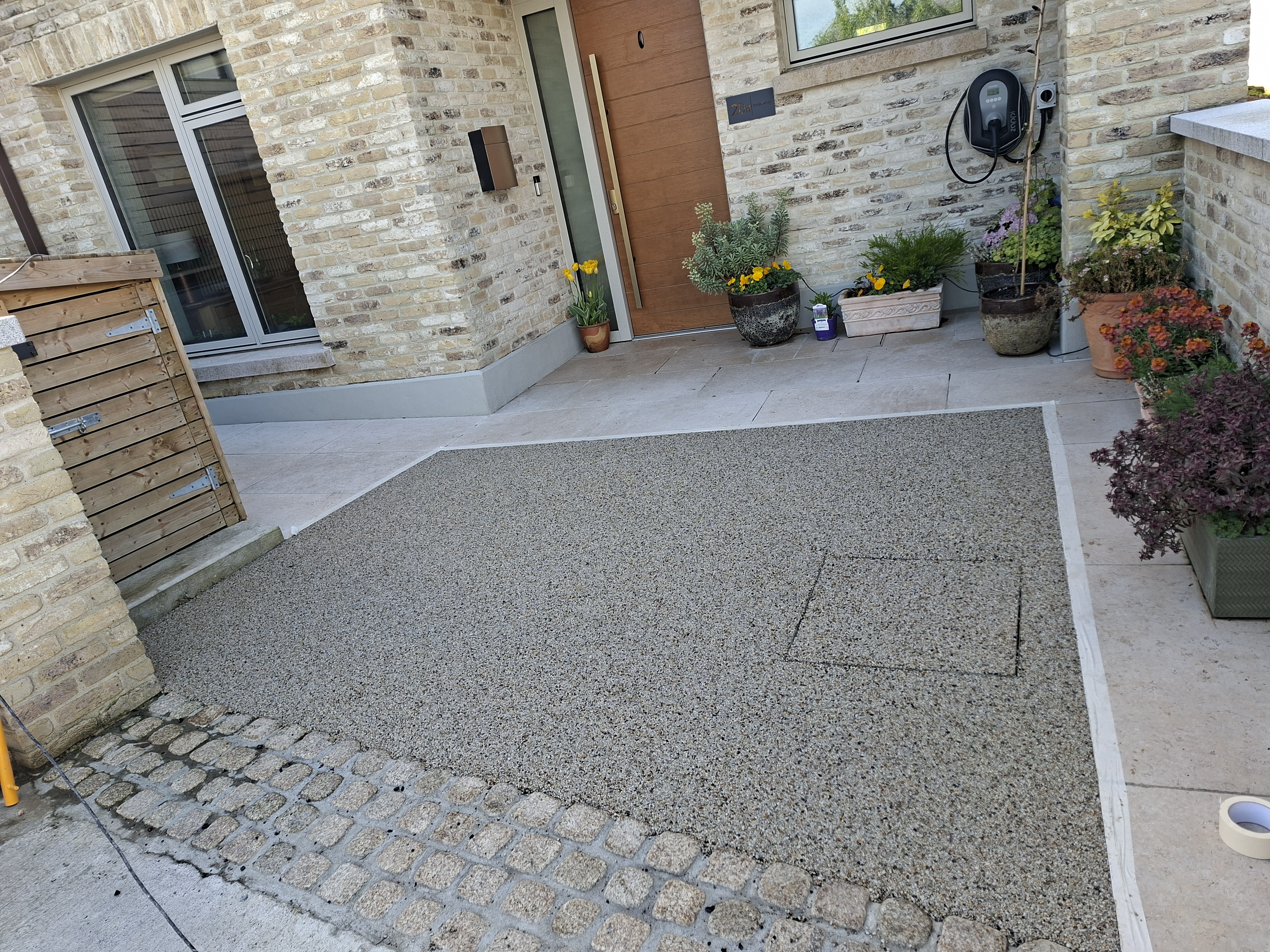 Resin bound surface detail at front entrance in Dublin