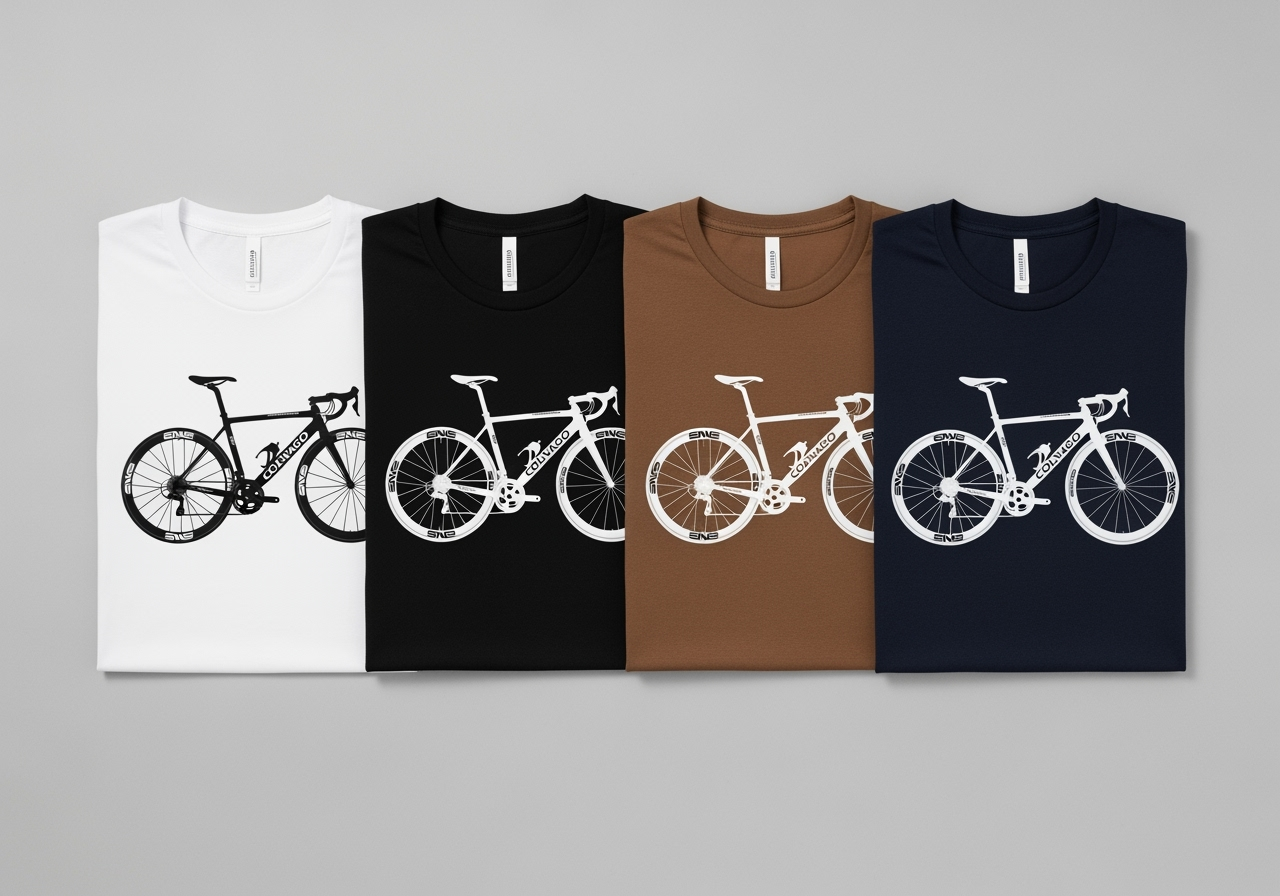 Custom bike silhouette t-shirt final product