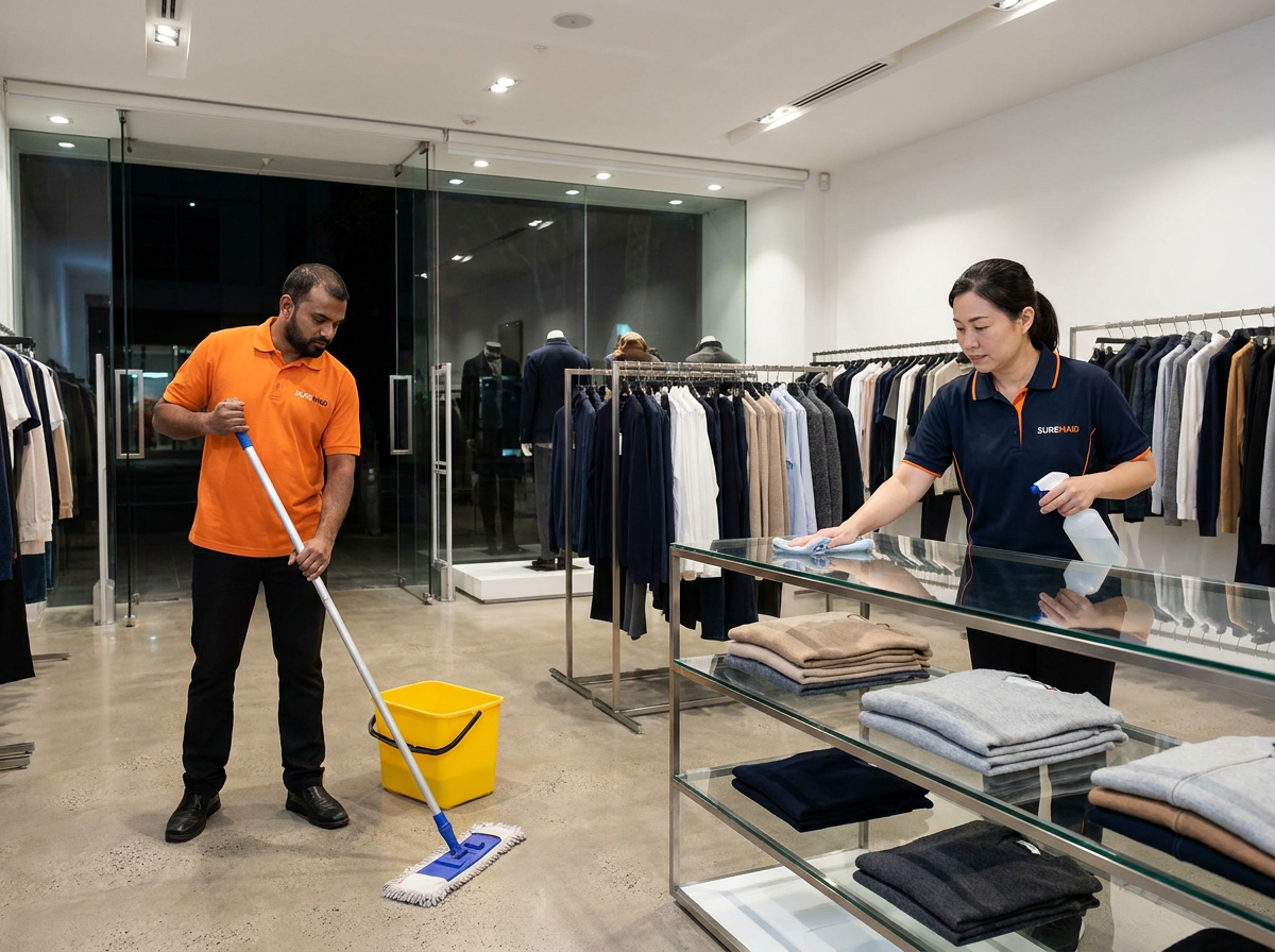 Suremaid retail and showroom cleaning service Thurrock