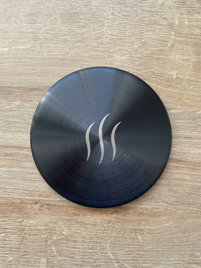 SOLID TOUCHE zwarte sensor met warmwater-icoon