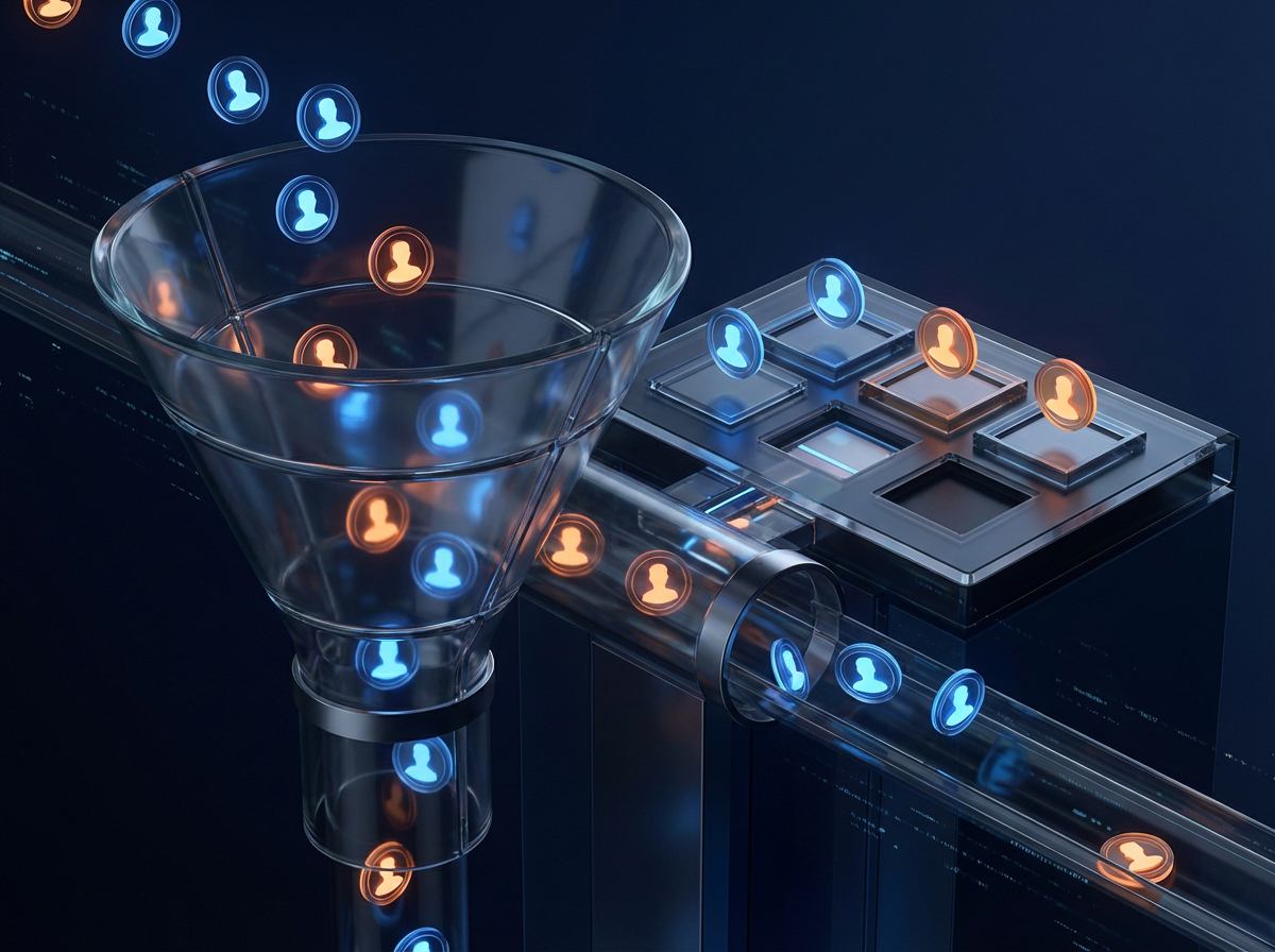 Talent pipeline funnel filtering and matching candidates into team positions