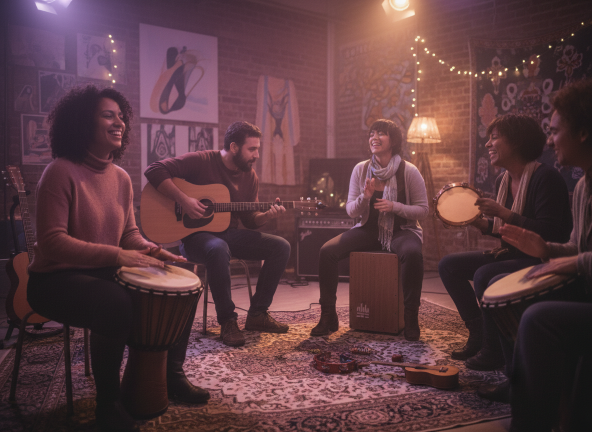 Community music and wellbeing session