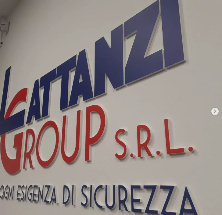 Insegna murale 3D per sede Lattanzi Group