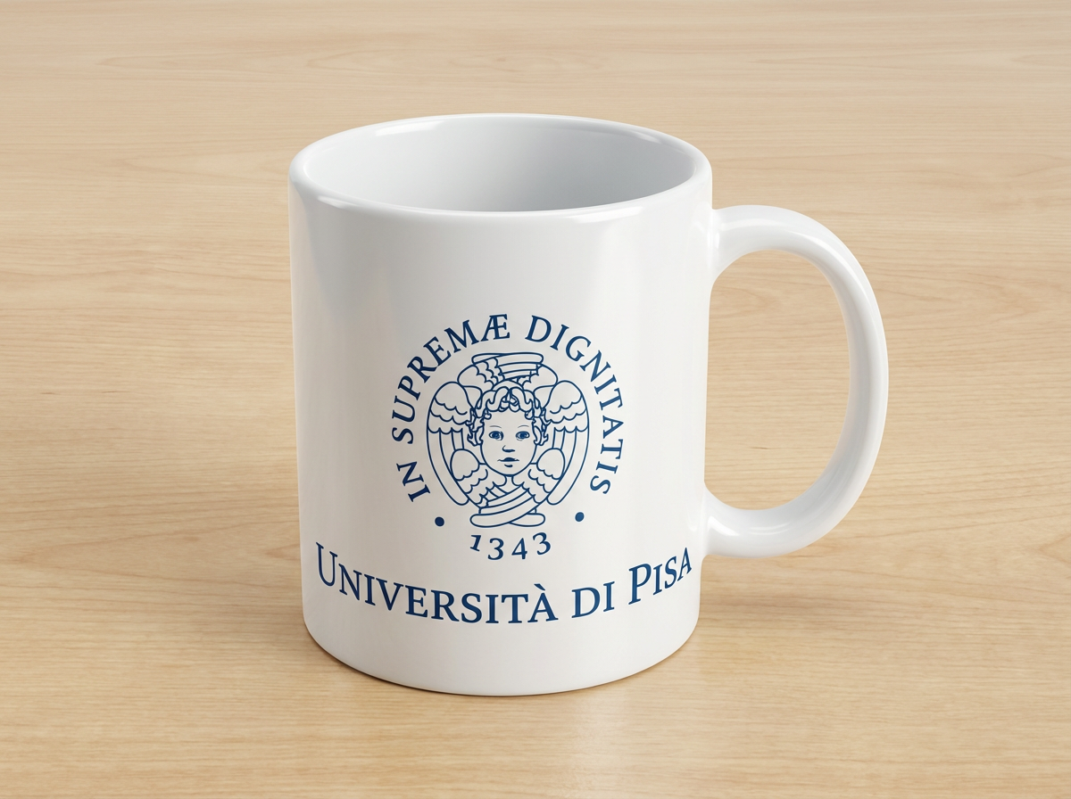 Tazza in ceramica stampata in sublimazione per Università di Pisa