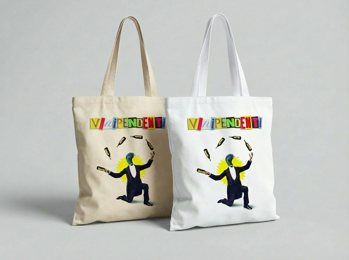Shopper bag prodotte per evento Vinipendenti