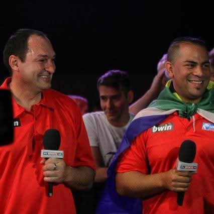 Graham Filby and Devon Petersen interviewed on Sky Sports at PDC World Cup of Darts