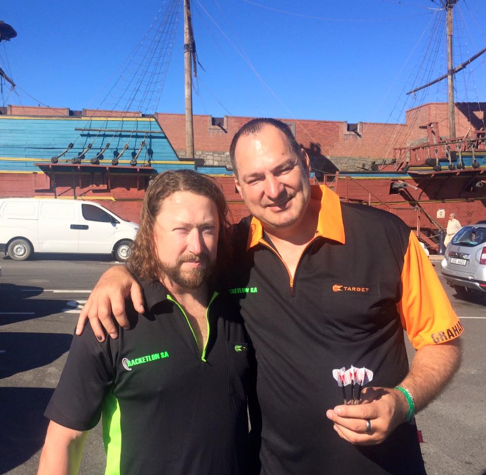 Patric Kalous of Racketlon Sports with Graham Filby