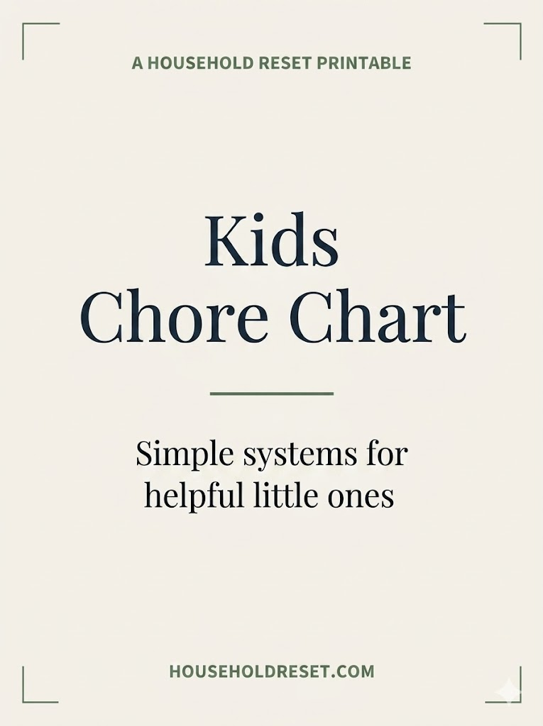 Kids Chore Chart by Household Reset