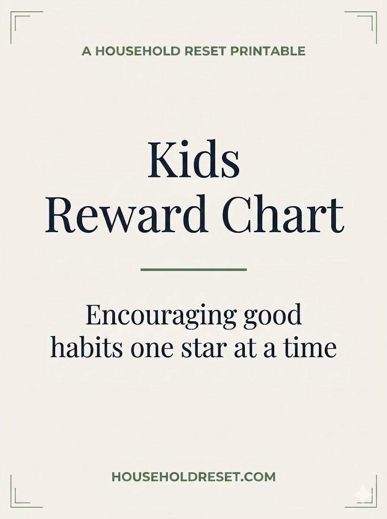 Kids Reward Chart by Household Reset
