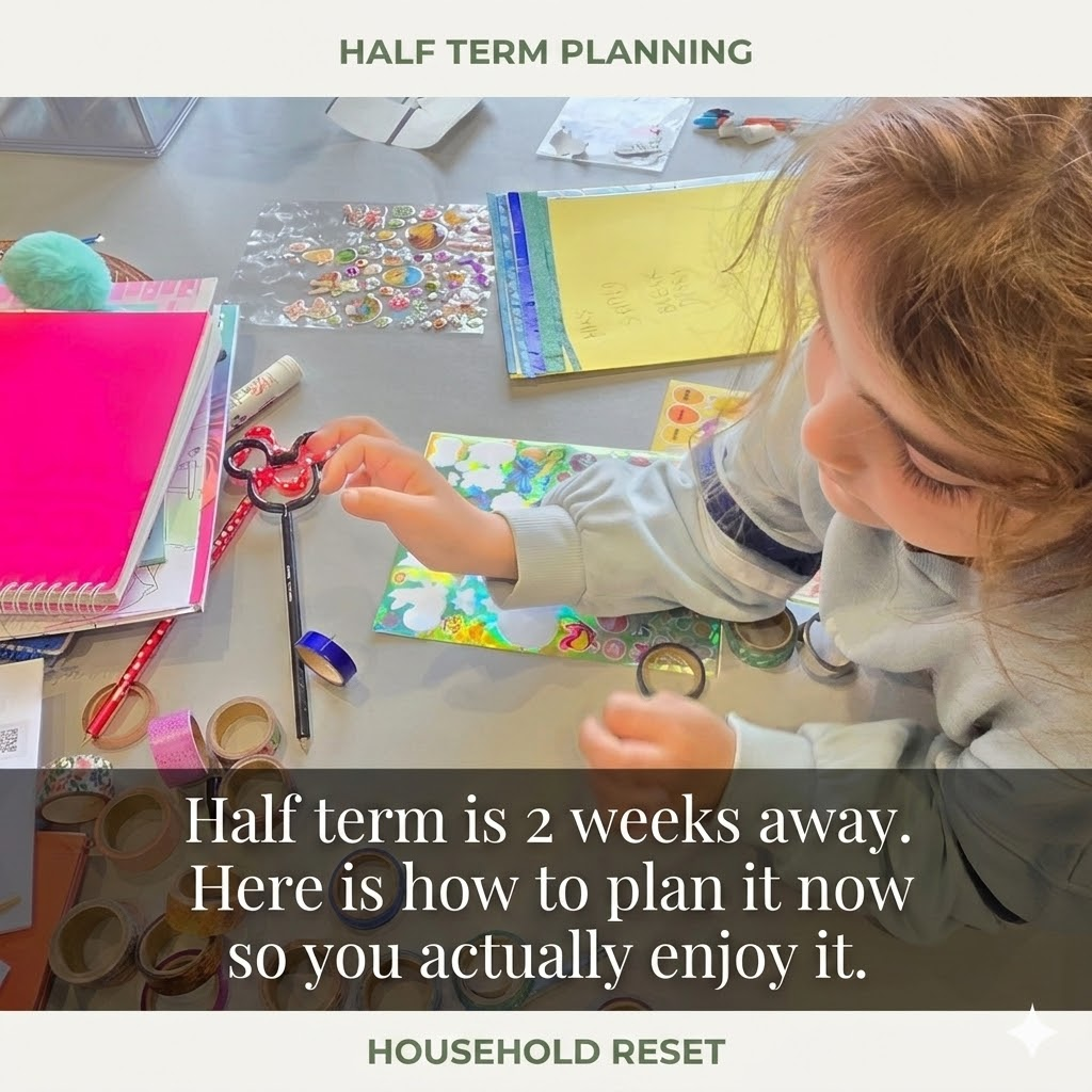 Half term planning - here is how to plan it now so you actually enjoy it