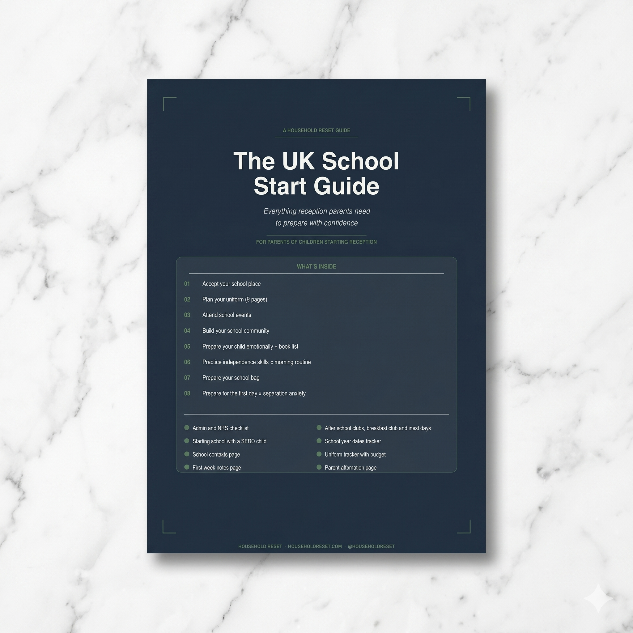 The UK School Start Guide by Household Reset