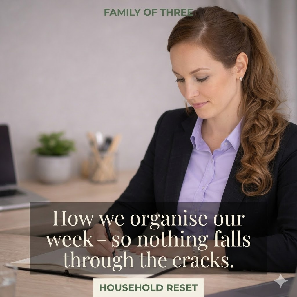 Family of three - how we organise our week so nothing falls through the cracks