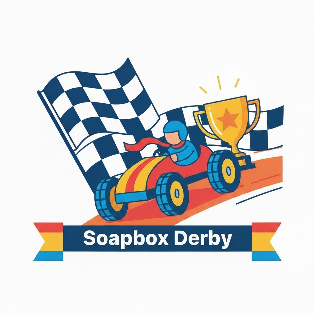 Soapbox Derby branded team building event illustration by Event Collection