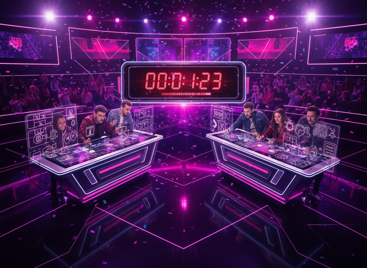 Conundrum Countdown team building event with teams solving word puzzles and conundrums against the clock