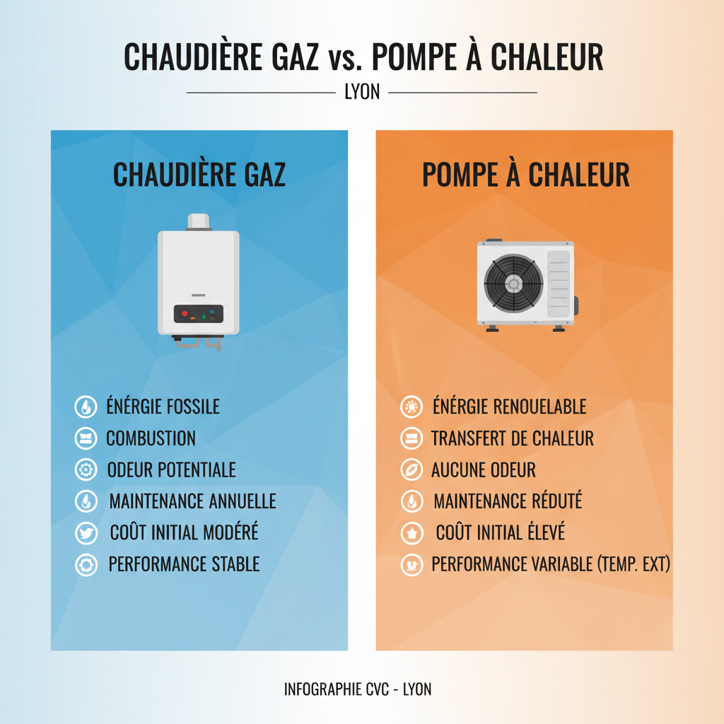 Comparaison chaudière gaz vs pompe à chaleur - Guide complet 2025