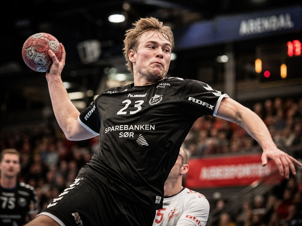 Håndballspiller i Hummel-drakt - Sportsutstyr fra Prozo Norge