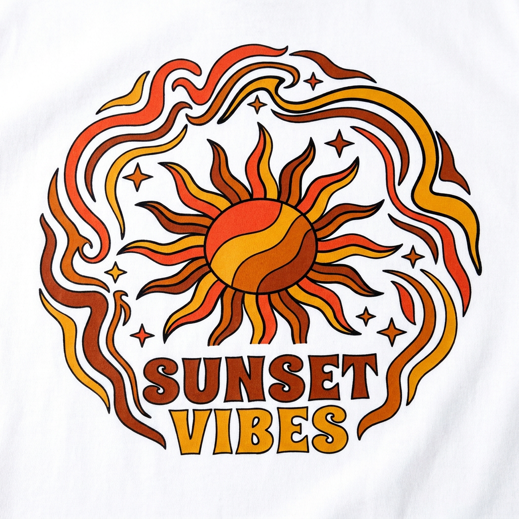 Sunset Vibes sun design close-up