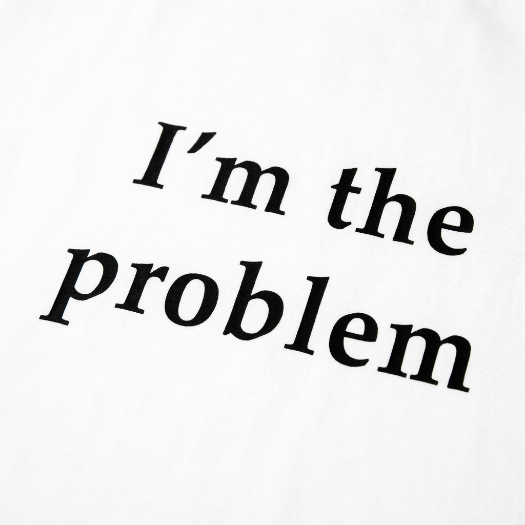 I'm The Problem print close-up
