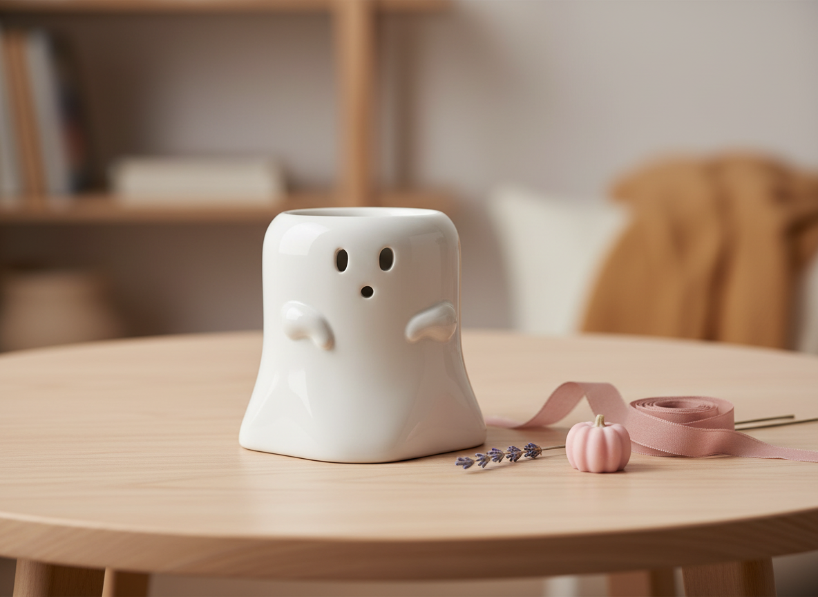 White Ghost Ceramic Wax Melt Burner