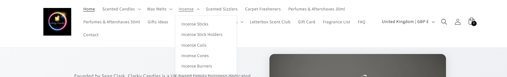 Burning incense sticks in ornate wooden holder with aromatic smoke rising, surrounded by dried flowers, crystals and candles on warm wooden table with soft lighting