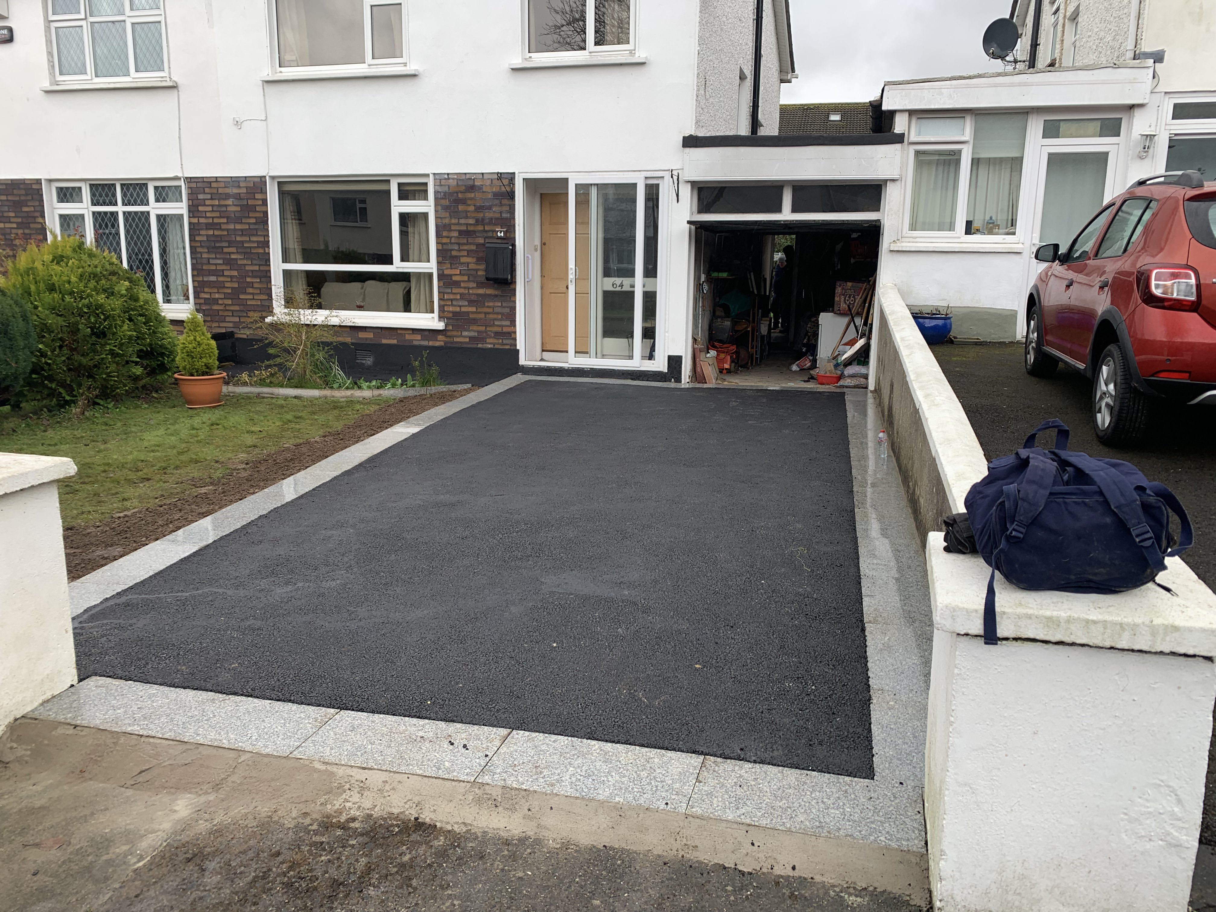 Tarmacadam driveway with granite border in Dublin
