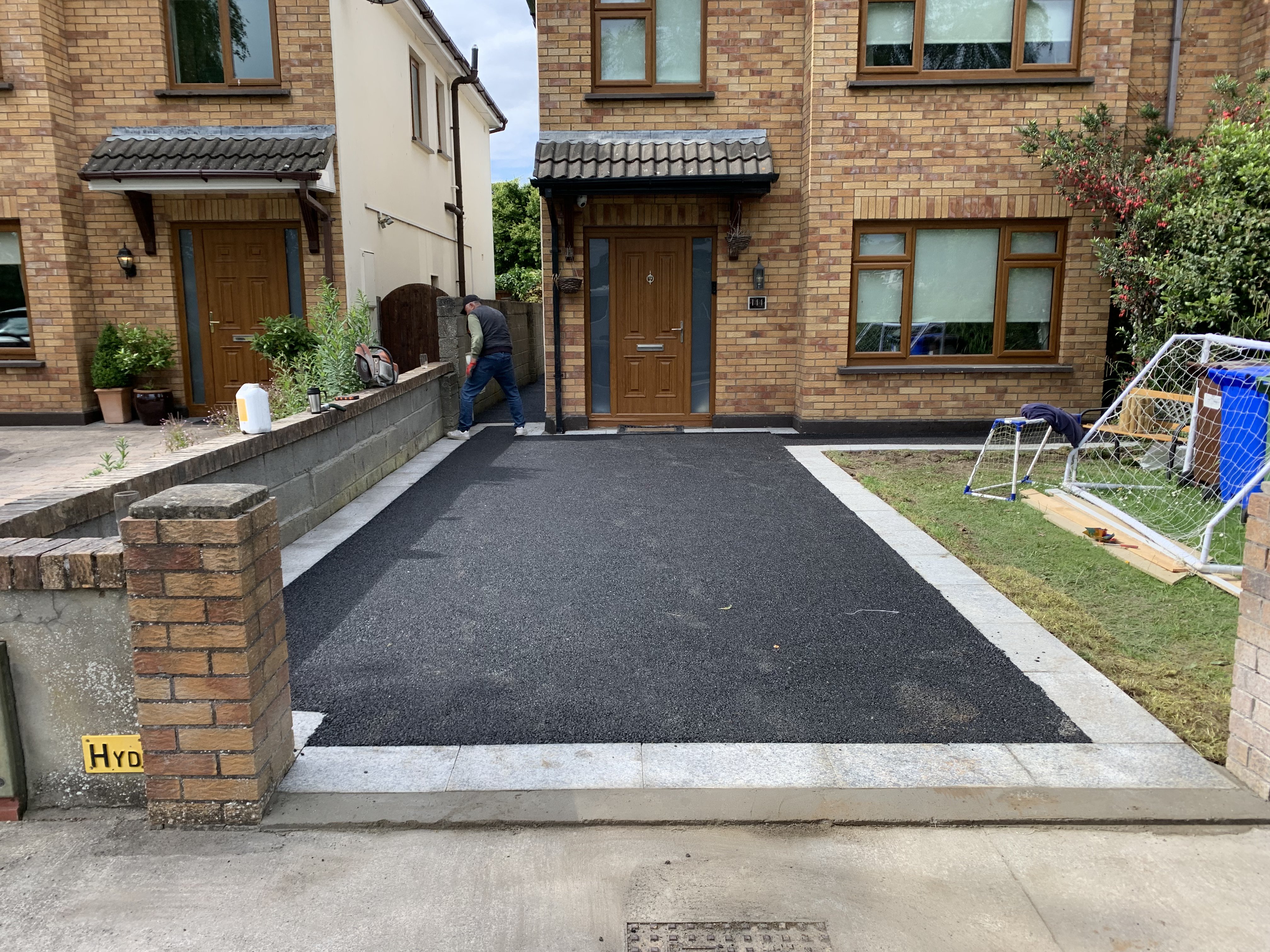 Fresh tarmacadam driveway installed in Dublin