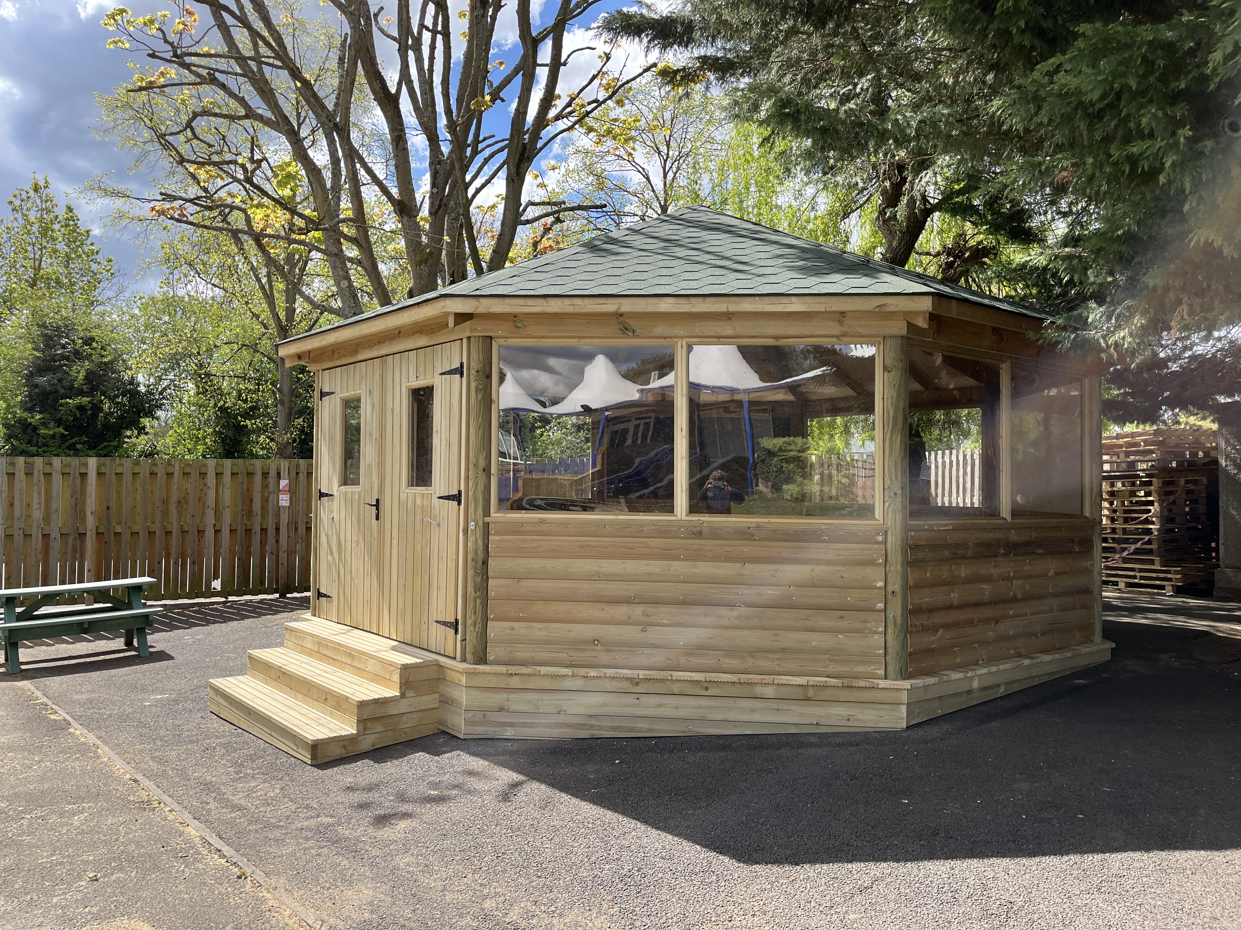 Enclosed Octagonal Outdoor Classroom
