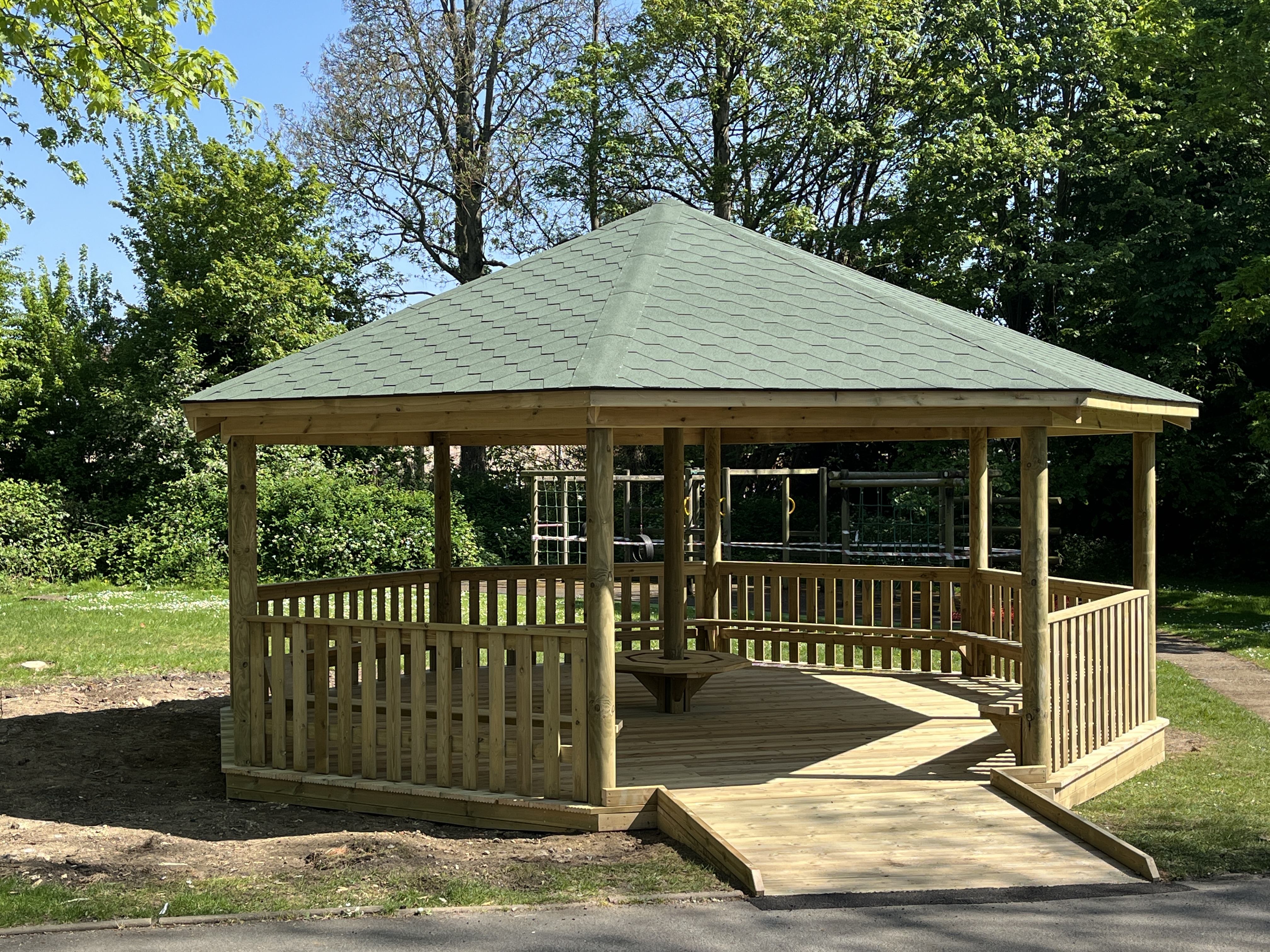 Octagonal Gazebo with Wheelchair Ramp