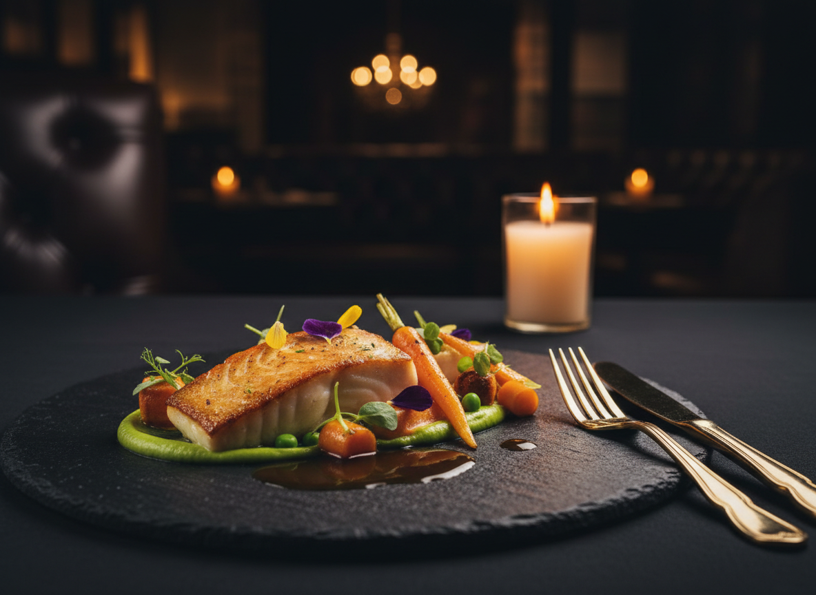 Fine dining presentation