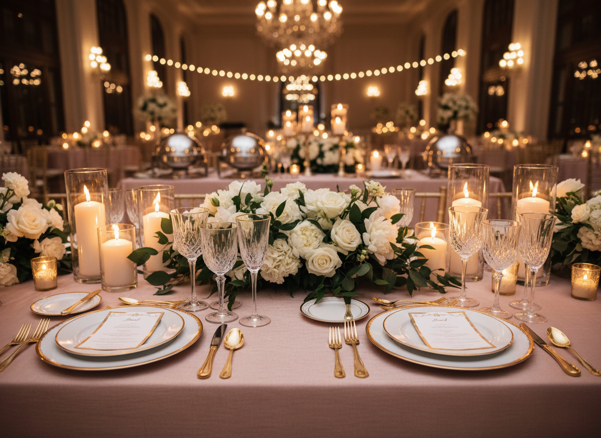 Elegant wedding table setting