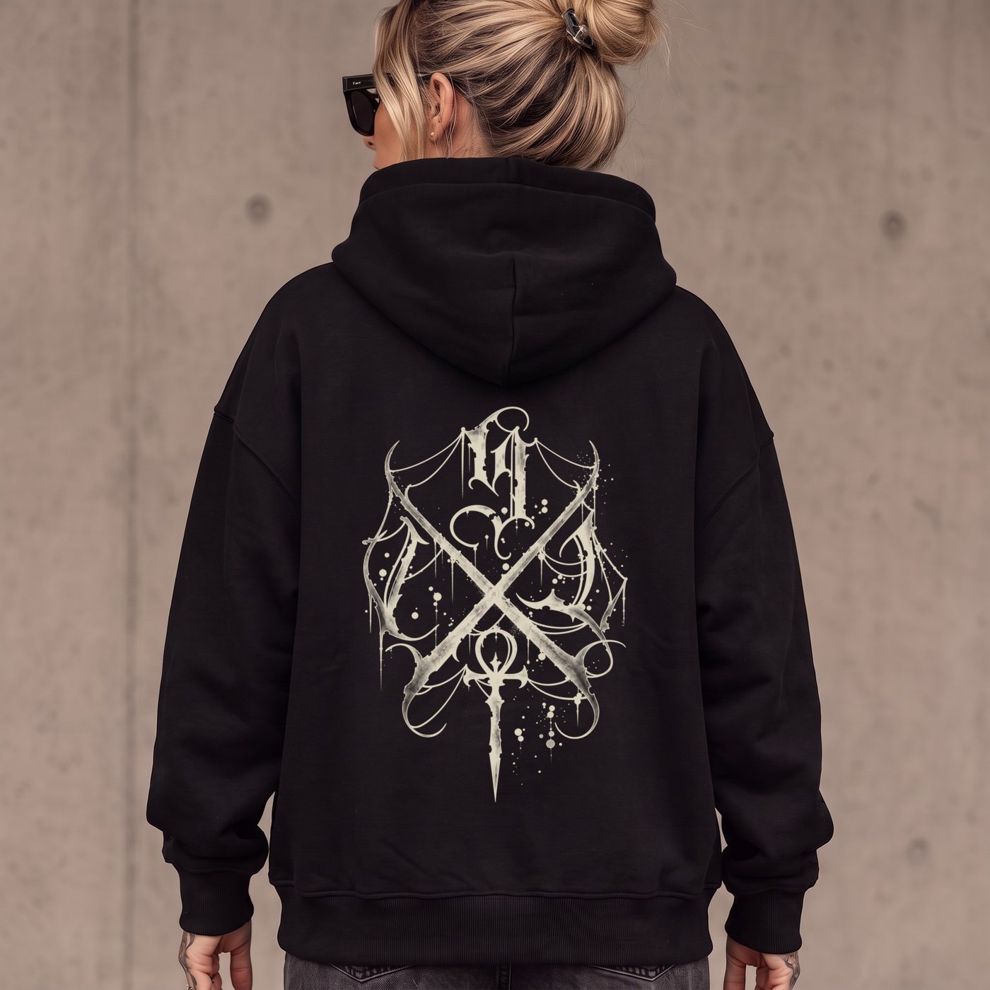 Hoodie Jedaloe · Zwart, weergave 1