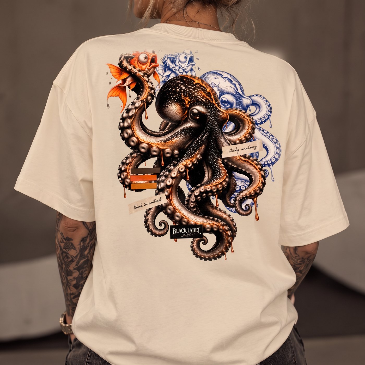 Oversized Tee Jedaloe · Study Anatomy, weergave 1