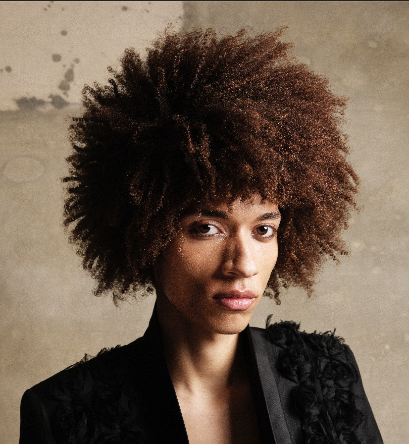 Natural curly afro