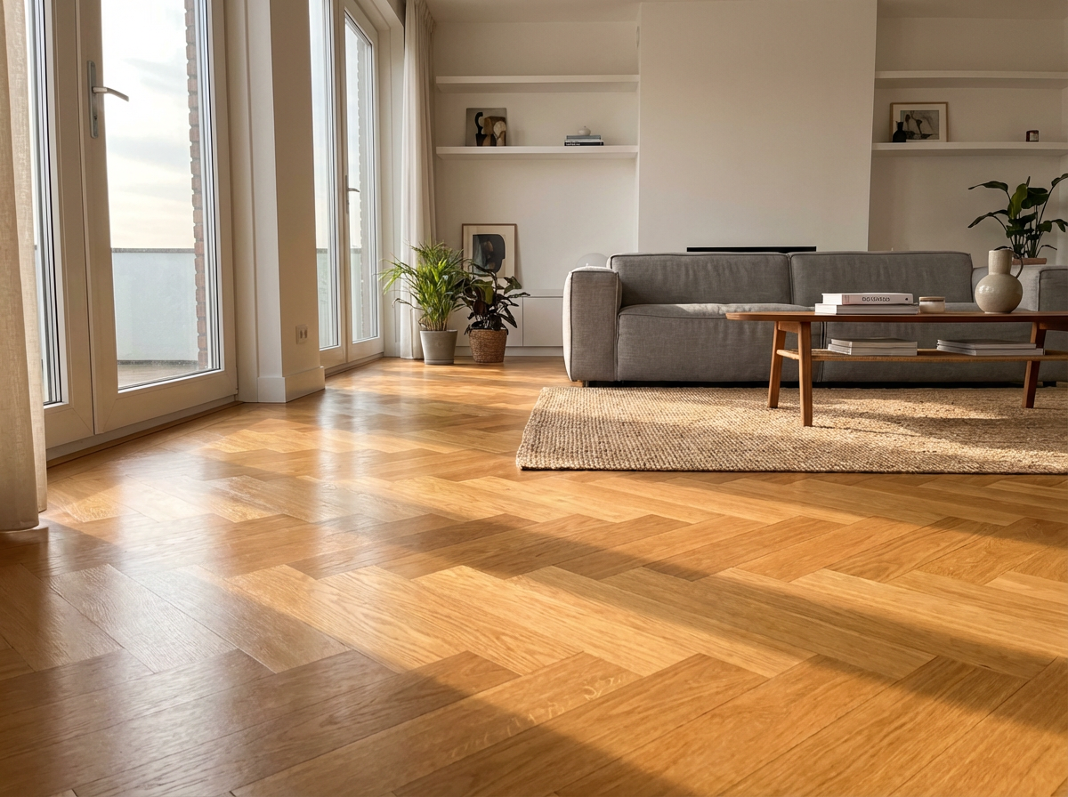 Prachtig geschuurde houten vloer
