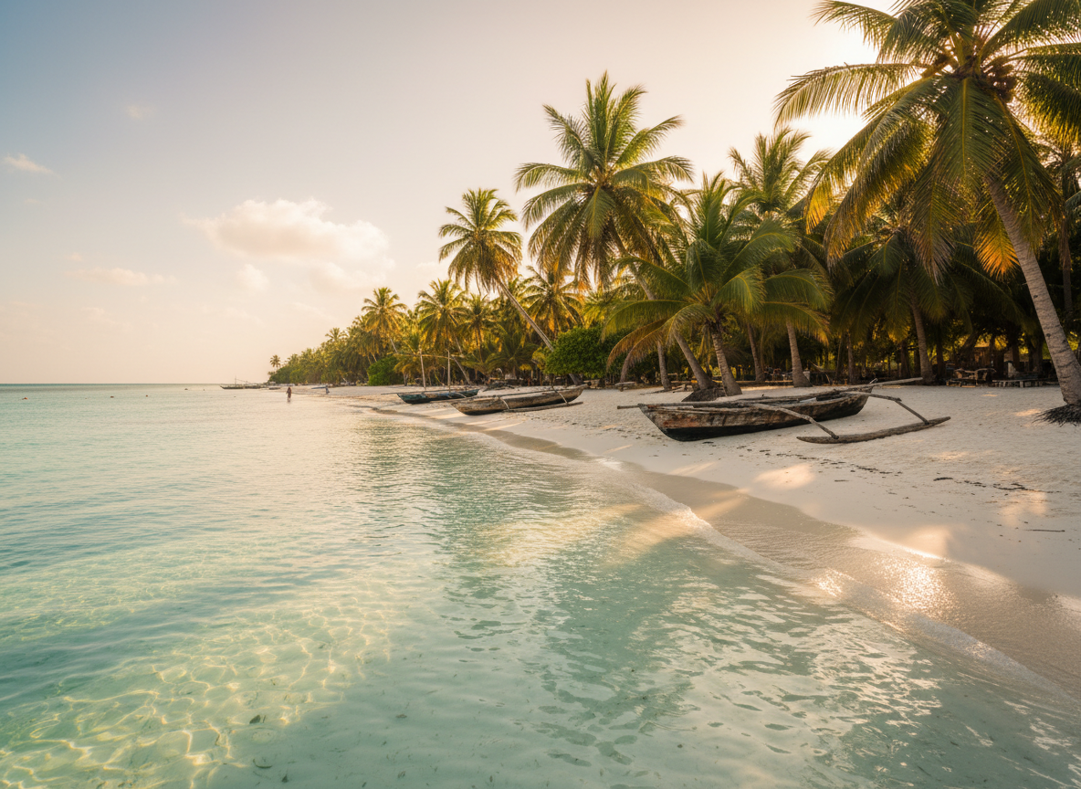 Pristine Zanzibar tropical beach