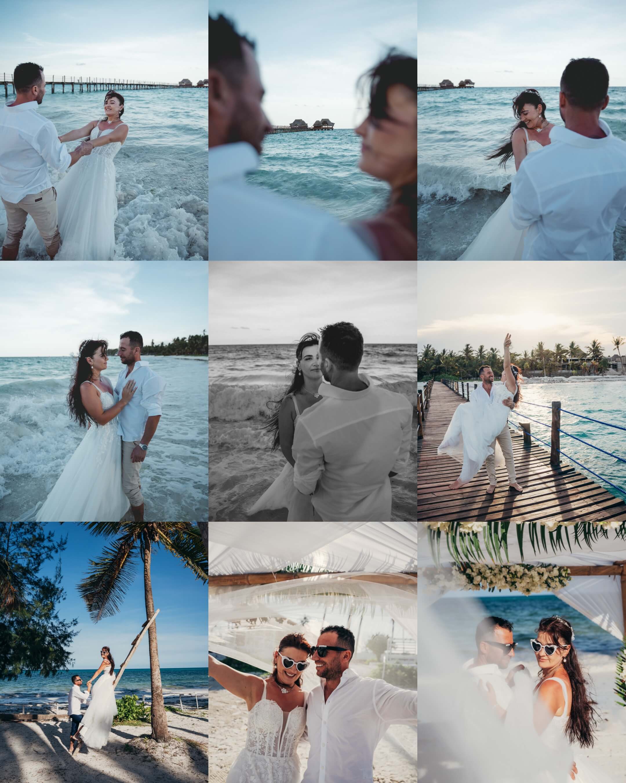 Couple photoshoot compilation at Dongwe Club, Zanzibar