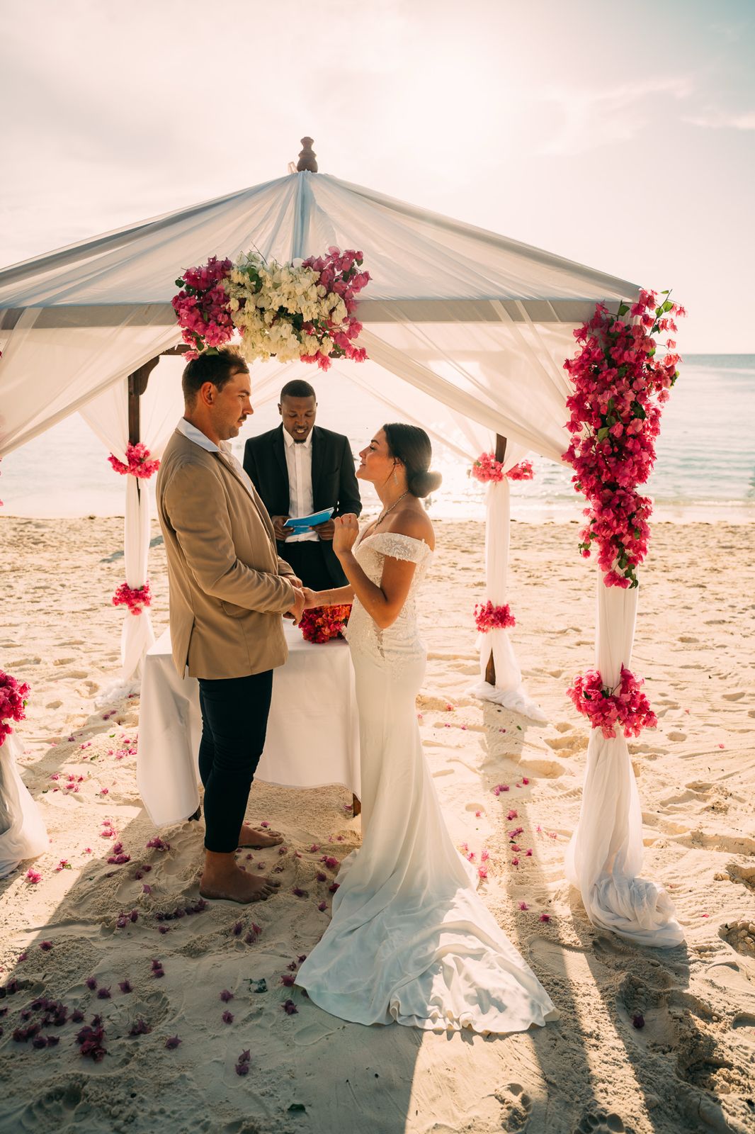 Intimate beach wedding Zanzibar 2026