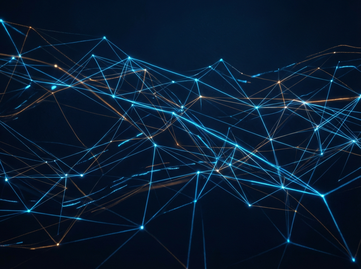 Abstract digital network representing web design and digital marketing services by Kango Digital in Essex