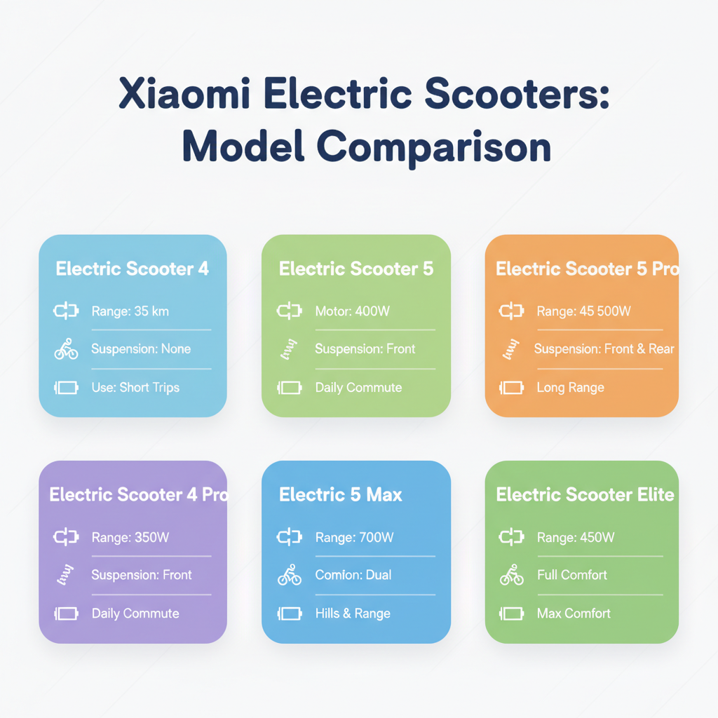Xiaomi electric scooters comparison and recommended uses