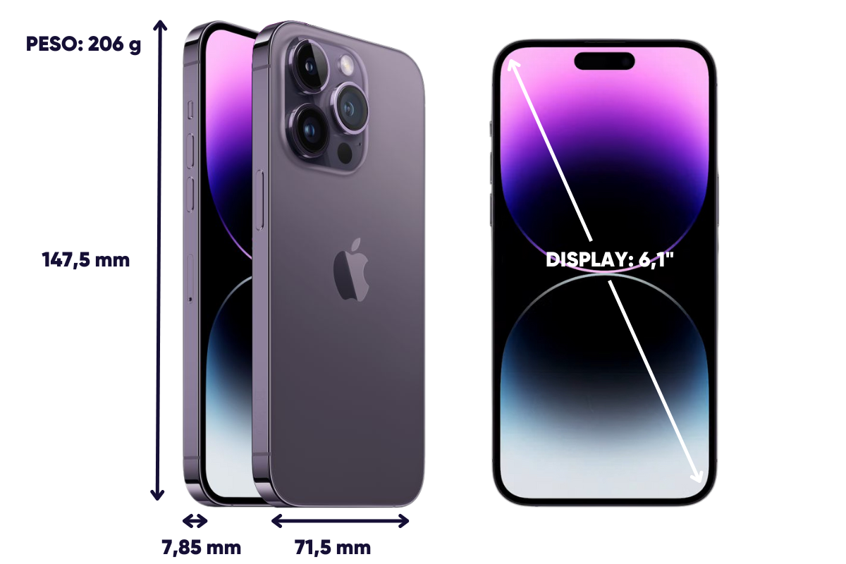 Dimensiones iPhone 14 Pro