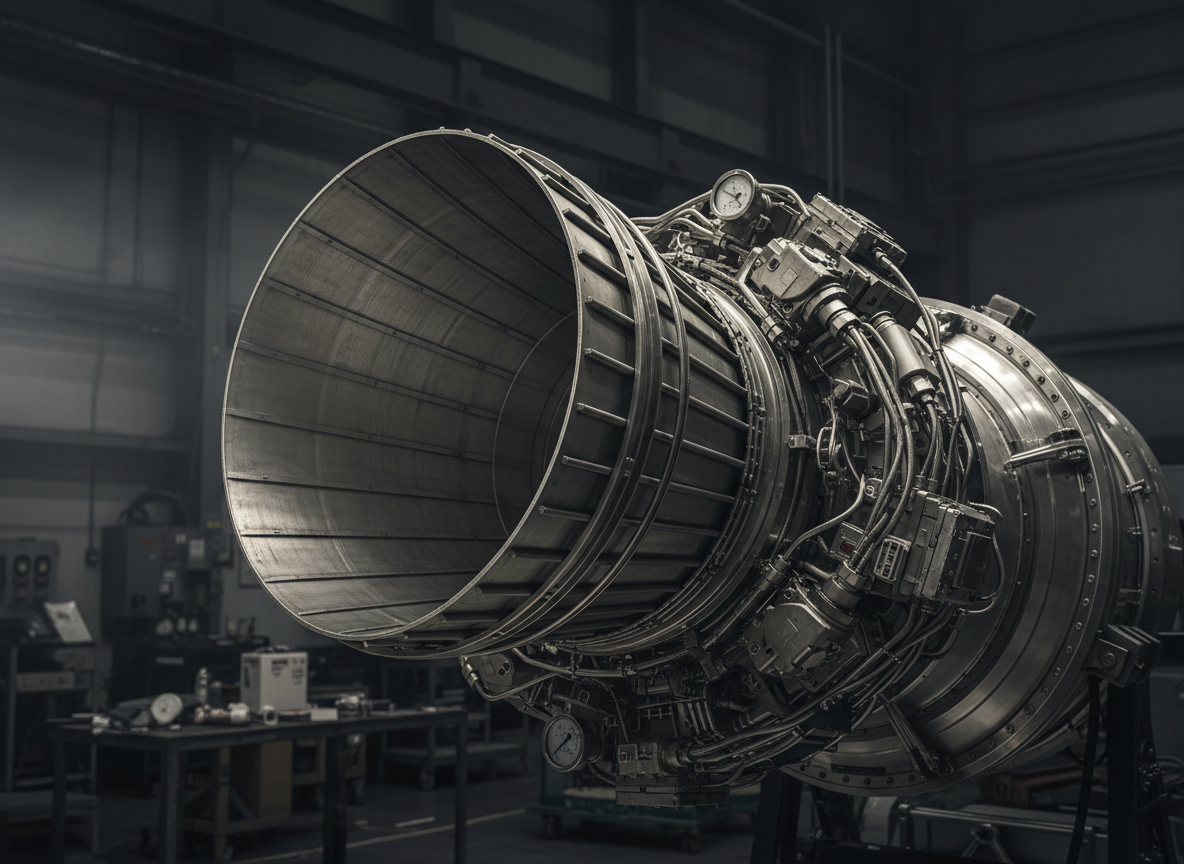 Rocket engine close-up